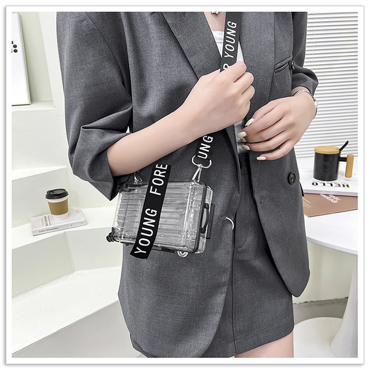 Women's Mini Fashionable Transparent Storage Change Cosmetics Crossbody Bags