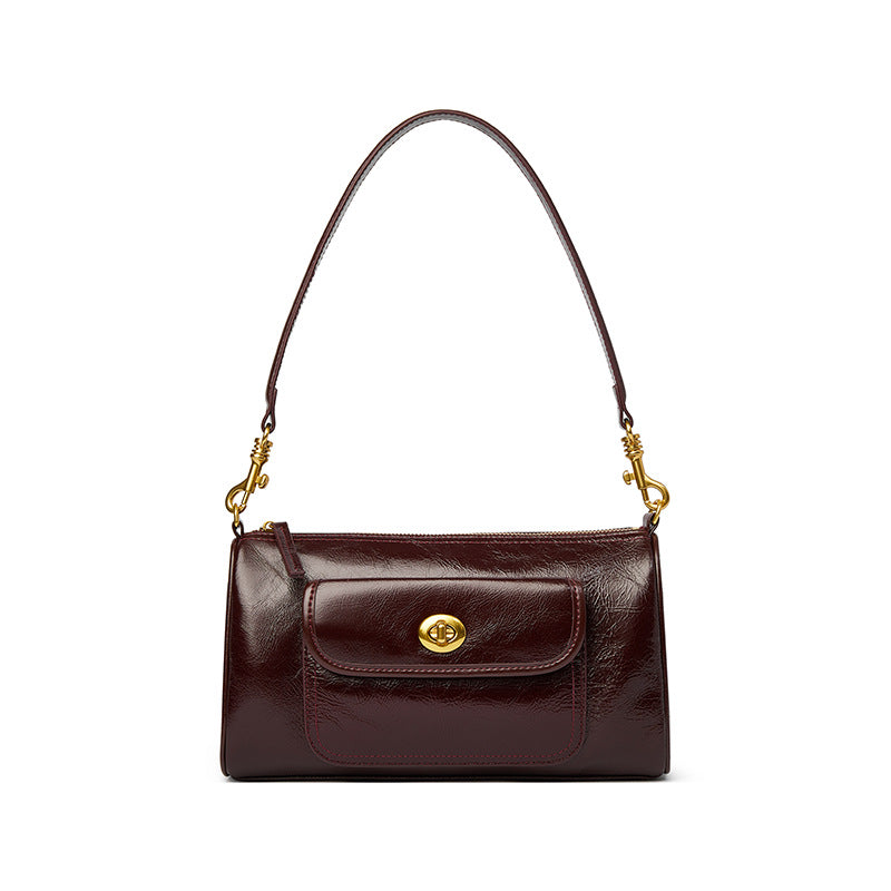 Women's Advanced Texture Niche Commuter Leather Artistic Crossbody Bags