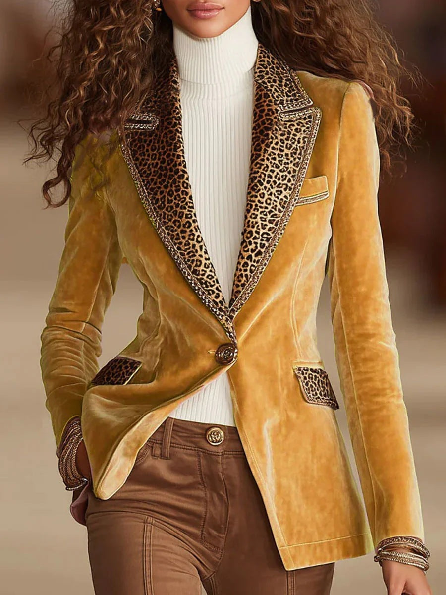 Women's Long Sleeve Solid Color Stitching Lace Blazers
