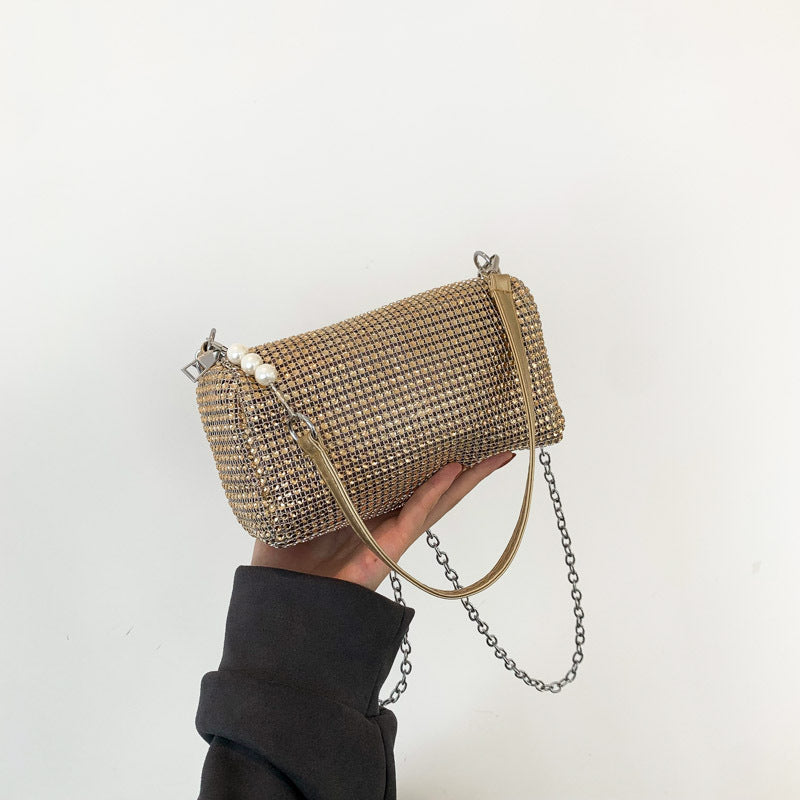 Women's Korean Fashion Trendy Light Diamond Niche Shoulder Bags