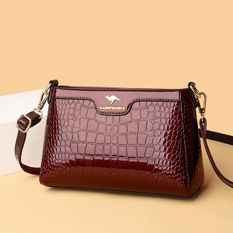 Women's Classy Patent Leather Lady Mom Shoulder Bags
