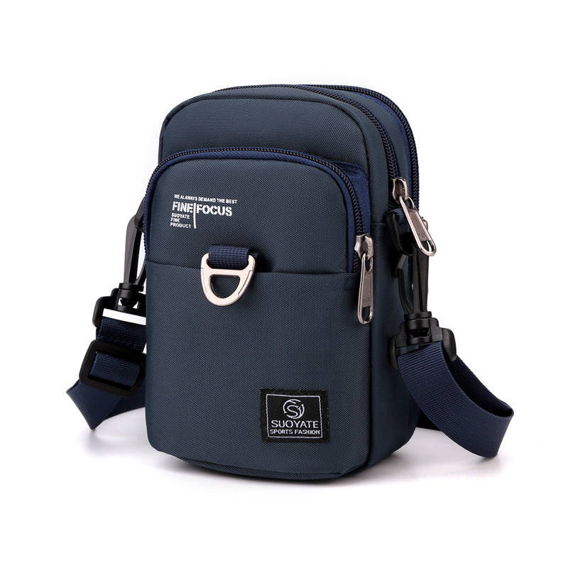 Men's Single Solid Color Mobile Lightweight Leisure Men's Messenger Bags