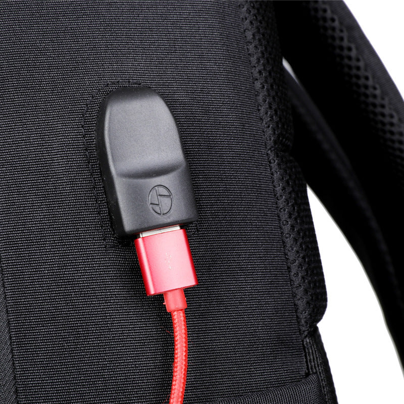 Men's Comfortable Innovative Multifunctional Headphone Jack Backpacks