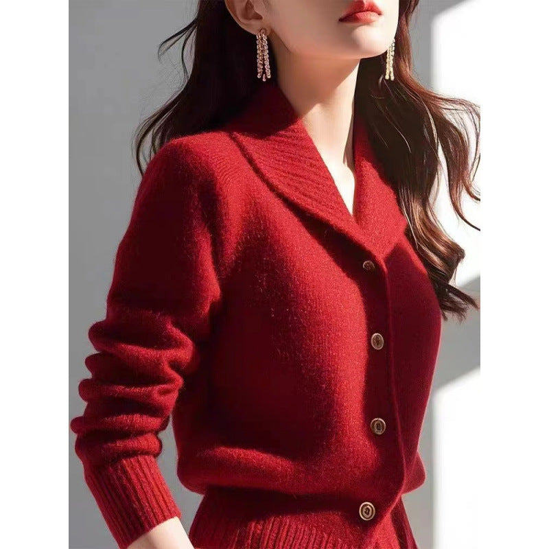 Niche Lapel Chic Unique Soft Glutinous Idle Sweaters