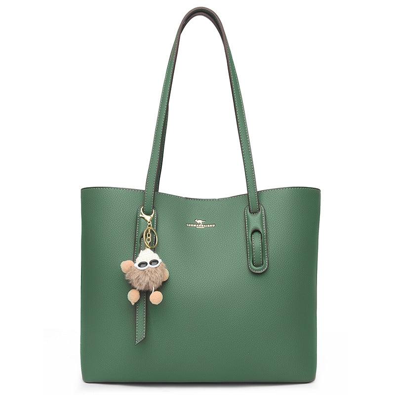 Women's Fashion Simple Solid Color Portable Daily Shoulder Bags