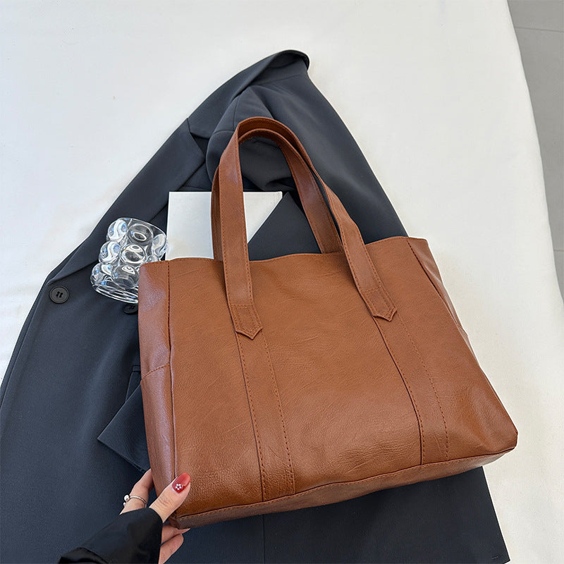 Women's Korean Simple Large Capacity Totes Thickened Shoulder Bags