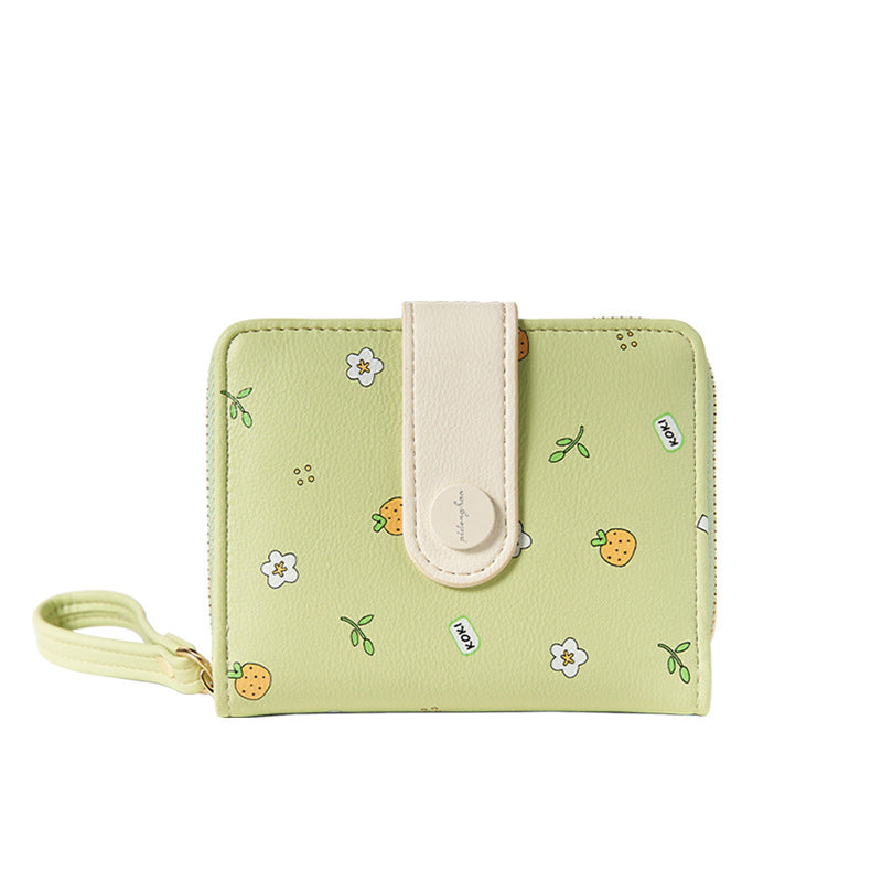 Women's Slouchy Graceful Korean Short Zipper Ladies Wallets