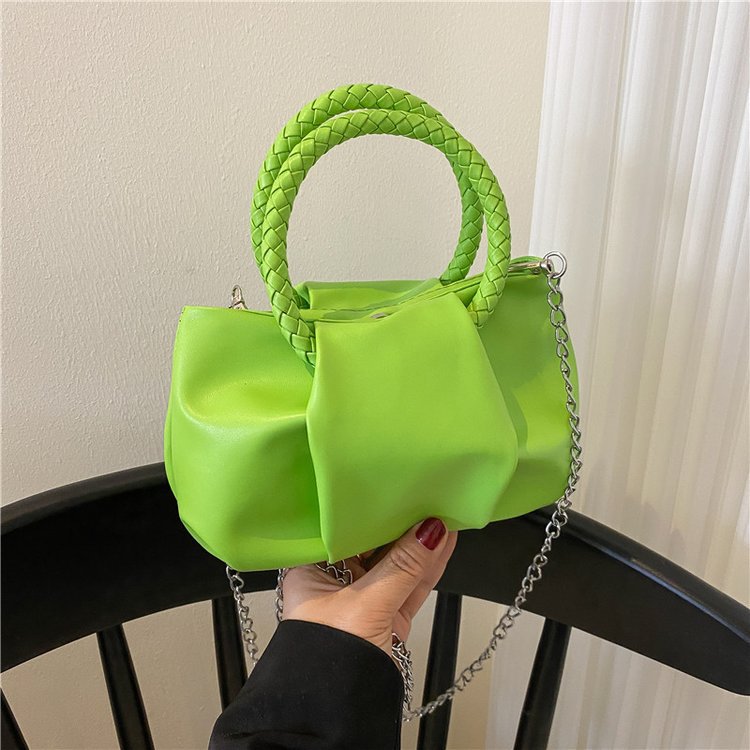 Women's Woven Portable Cloud Trendy Niche Solid Color Bags