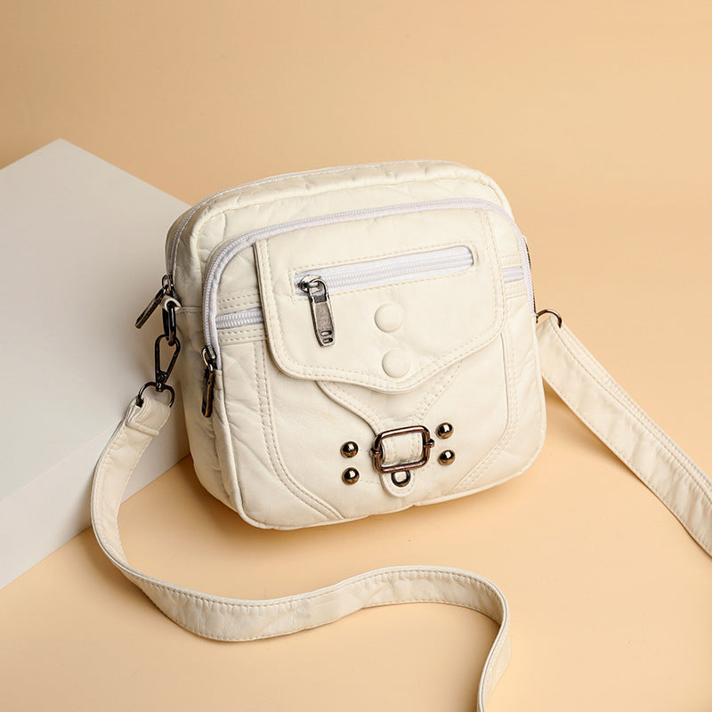 Summer Soft Leather Pouch Mobile Mini Shoulder Bags