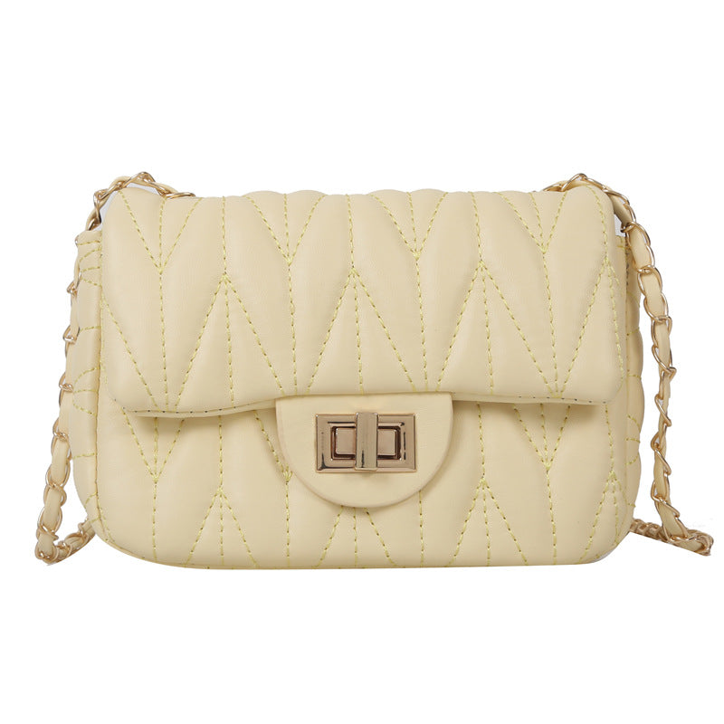 Women's Beautiful Fashionable Rhombus Chain Pink Crossbody Bags