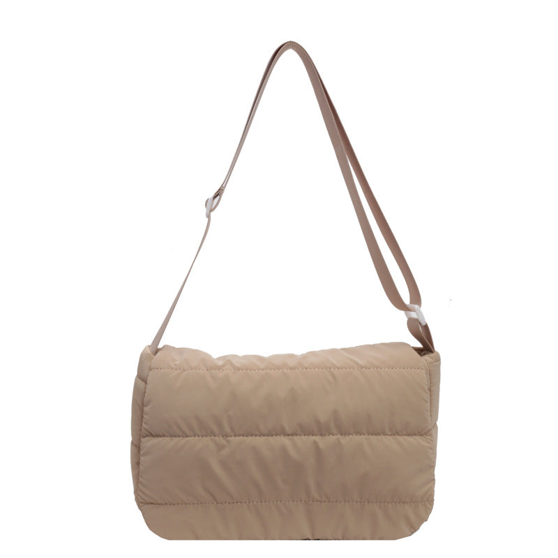 Commuter Cotton Clothing Trendy Fashion Solid Crossbody Bags
