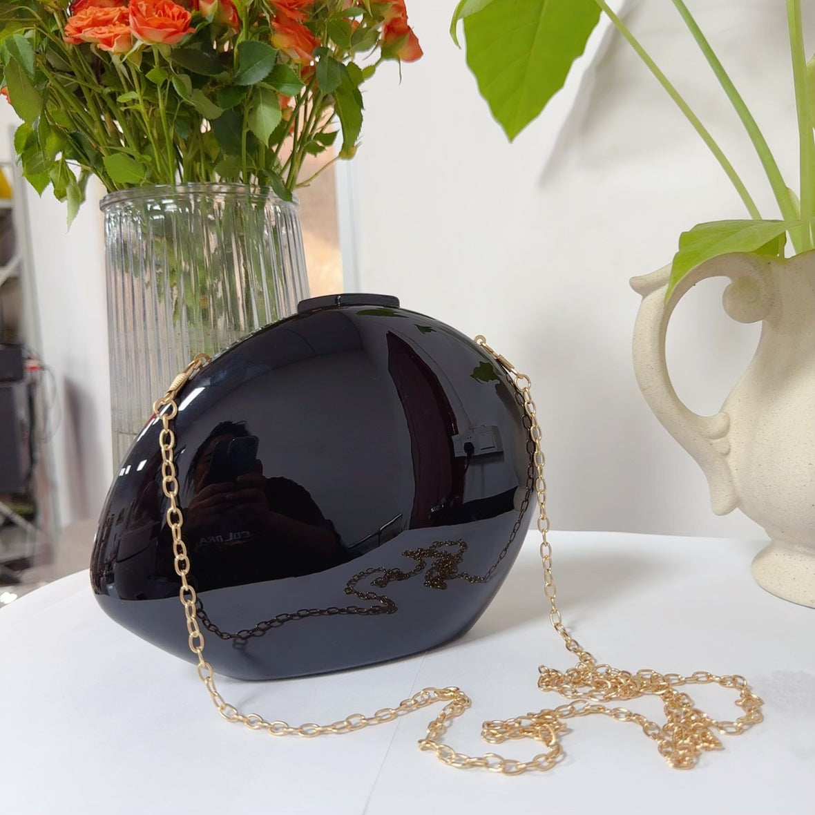 Design Metal Acrylic Goose Egg Fashion Crossbody Bags