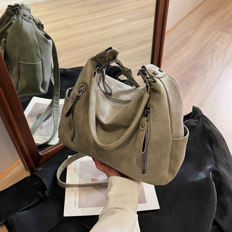 Women's Motorcycle Fashionable Underarm Niche Texture Large Bags
