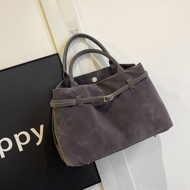Popular Fashionable Retro Suede Surface Design Shoulder Bags