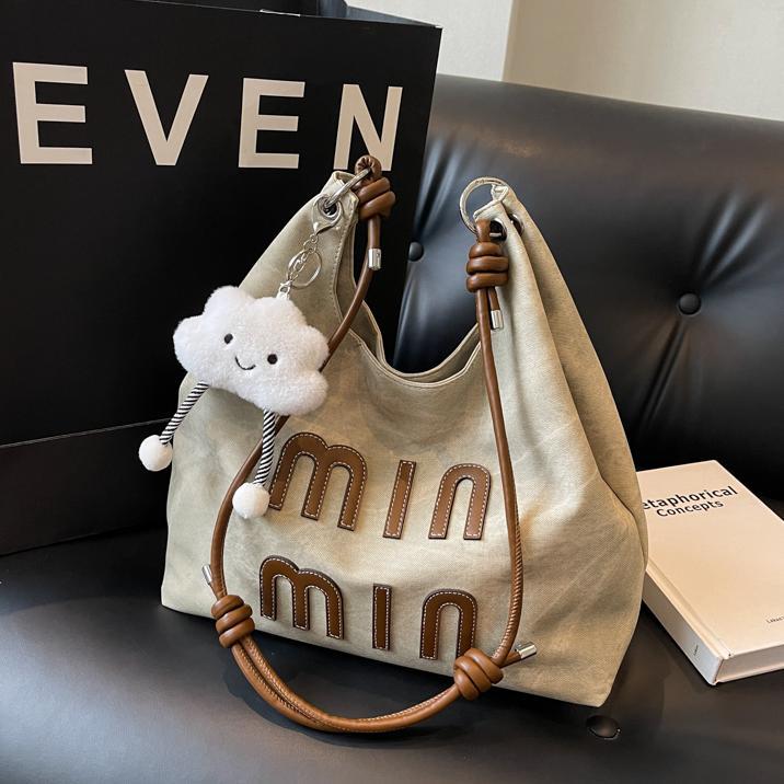 Women's Popular Denim Large Capacity Totes Trendy Tote Bags