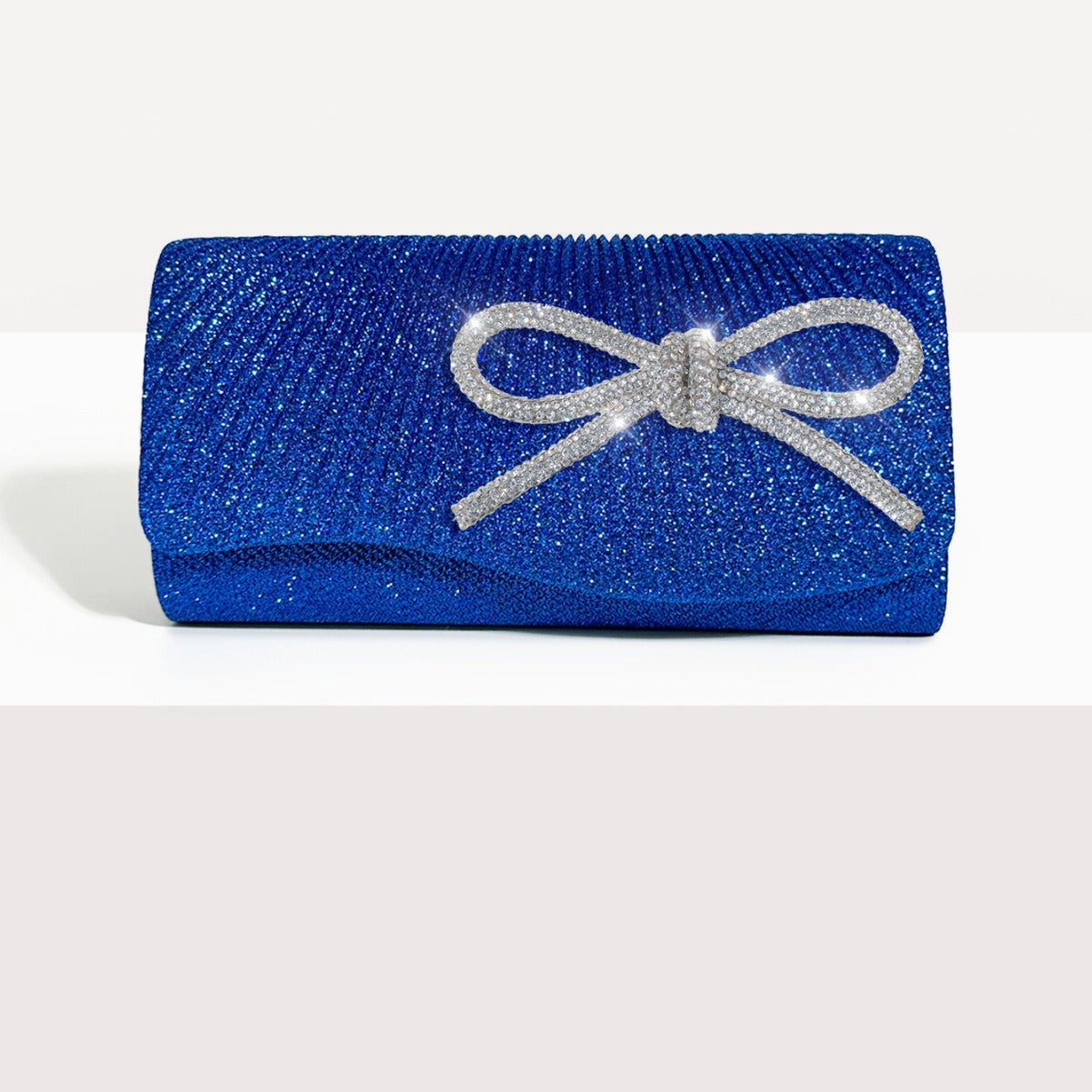 Mini Clutch Rhinestone Strip Bow Shiny Evening Bags