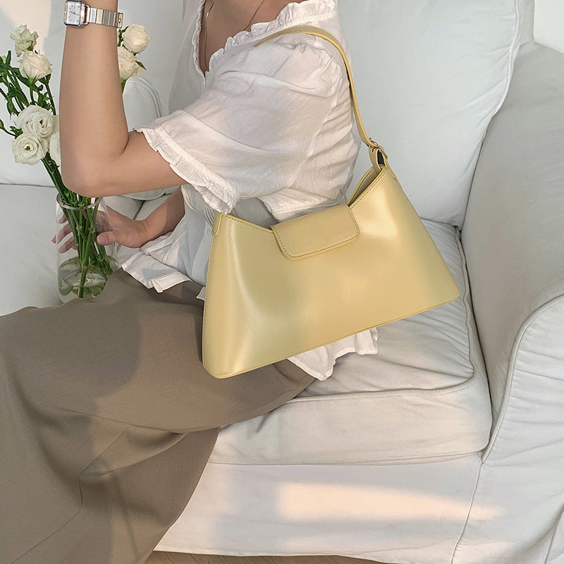 Leather French Stick Fashionable Temperamental Retro Daily Shoulder Bags