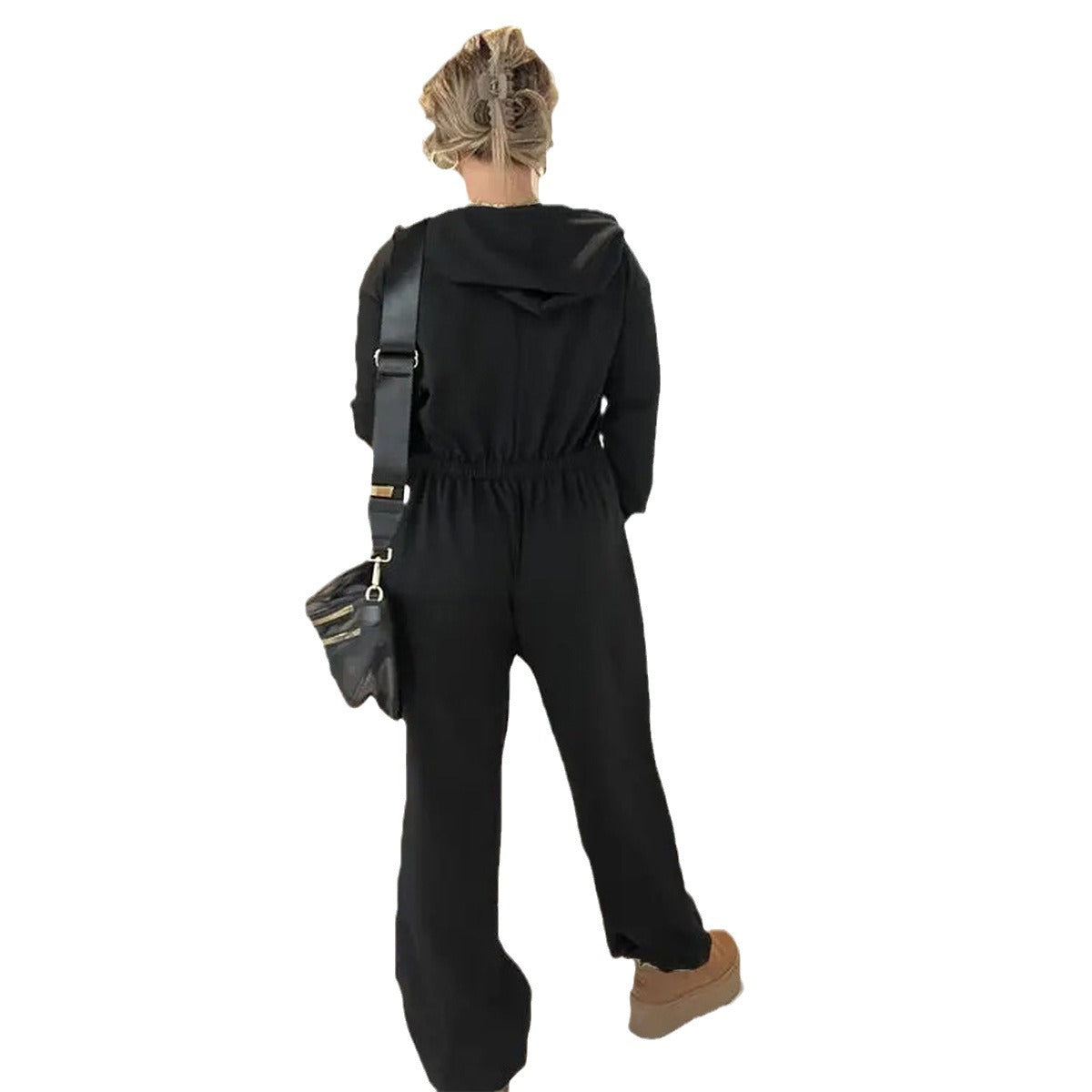 Women's Casual Fashion Solid Color Hoodie Women's Jumpsuit/clothing