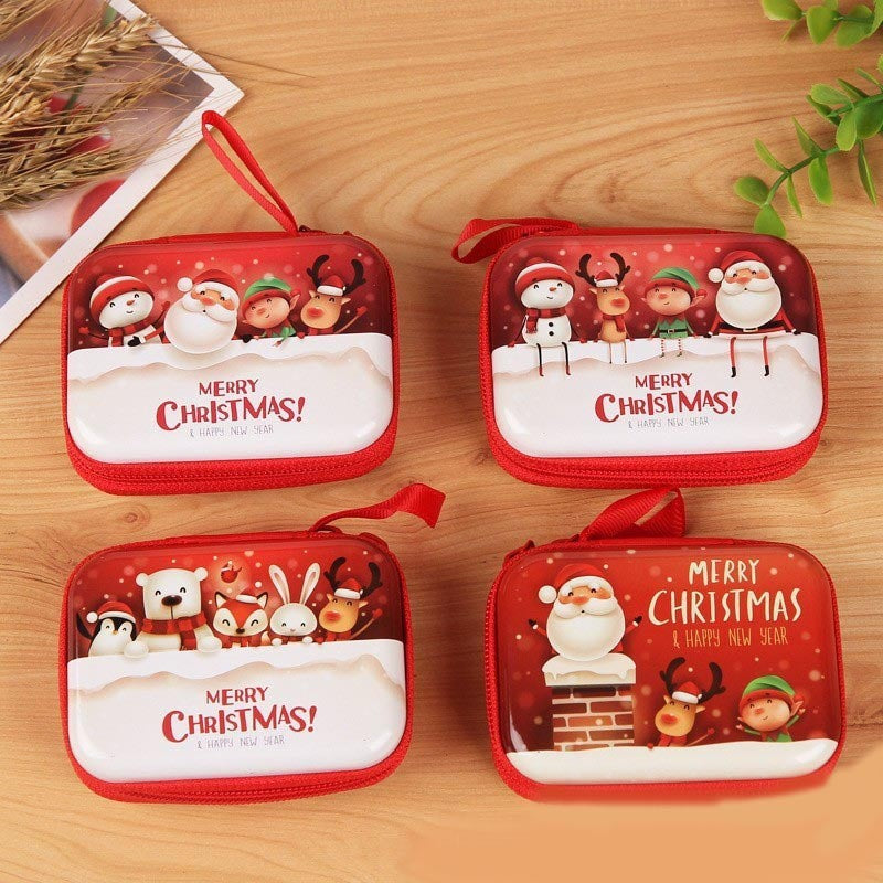 Tinplate Christmas Round Zipper Rabbit Gift Children's Coin Purse