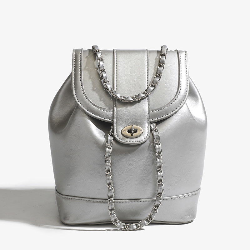 Versatile Simple Chain High-grade Korean Style Backpacks