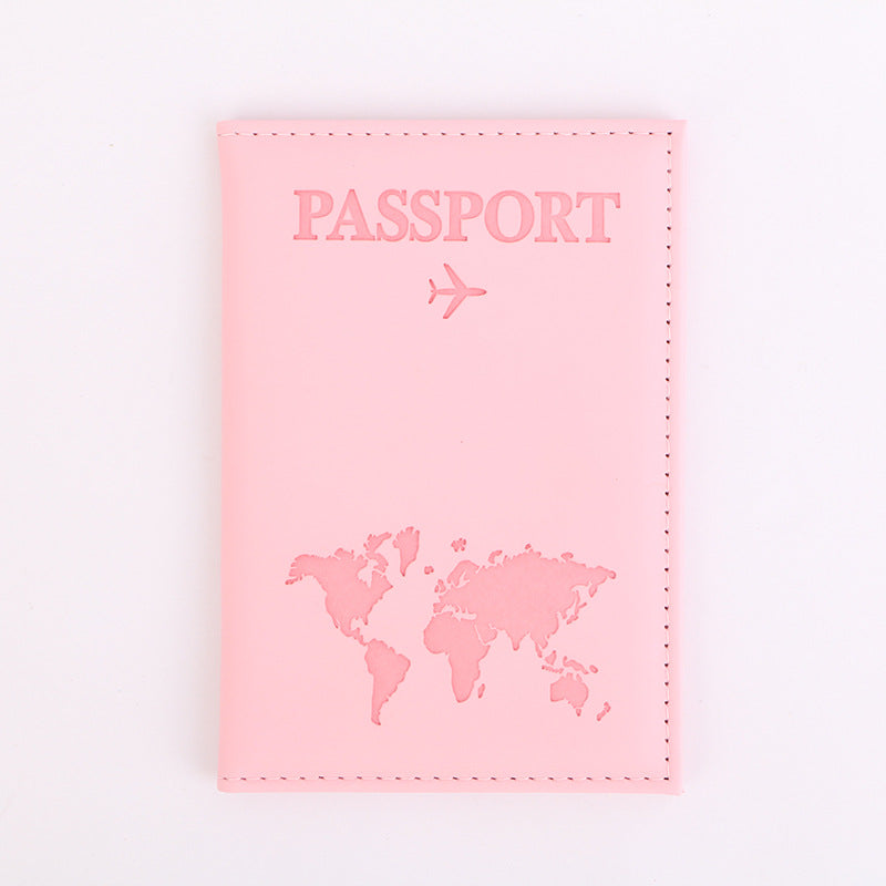 Plain Document Embossed Map Style Passport Id Package