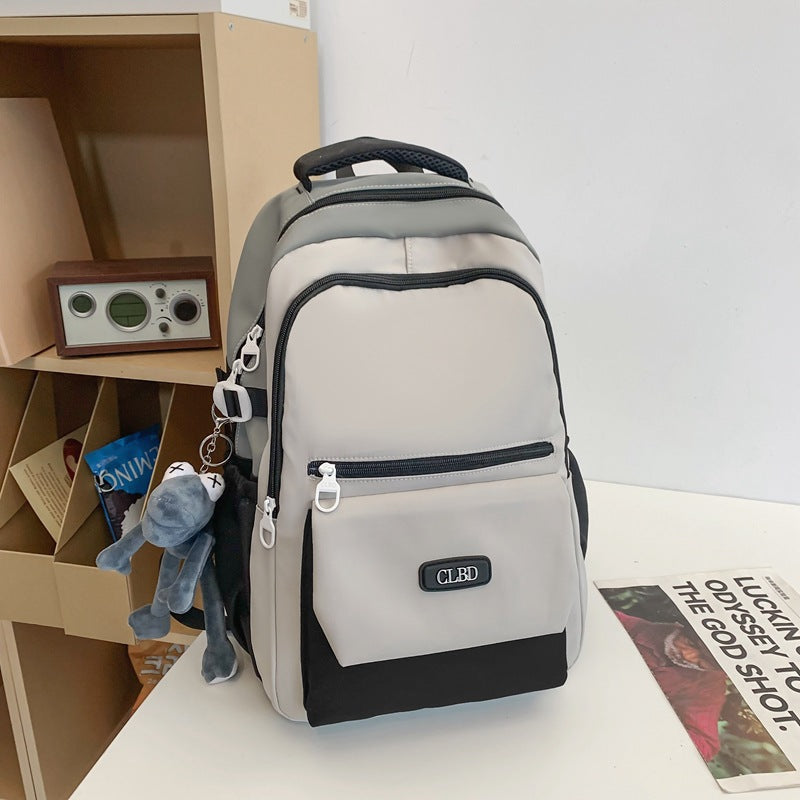 Contrast Color Female Korean University Style Backpacks