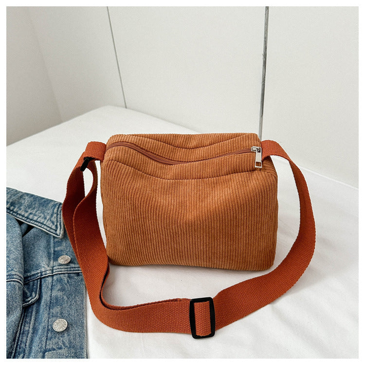 Women's Winter Fashion Corduroy Underarm Pouch Mixed Crossbody Bags