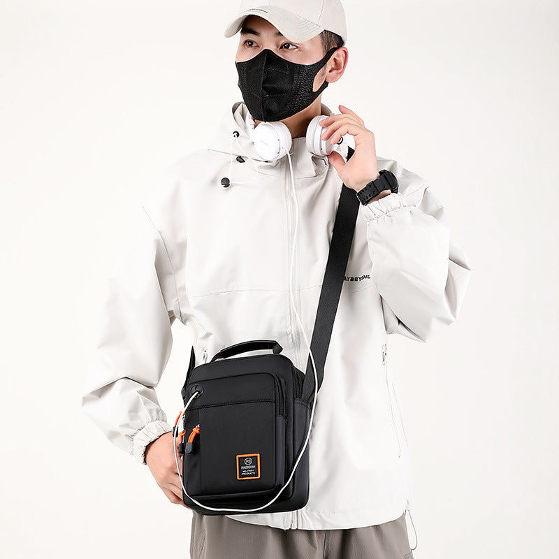 Men's Fashion Waterproof Vertical Simple Trendy Shoulder Bags