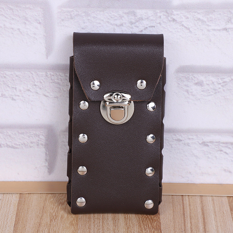 Men's Korean Style Fashion Rivet Vertical Leisure Men's Waist Packs