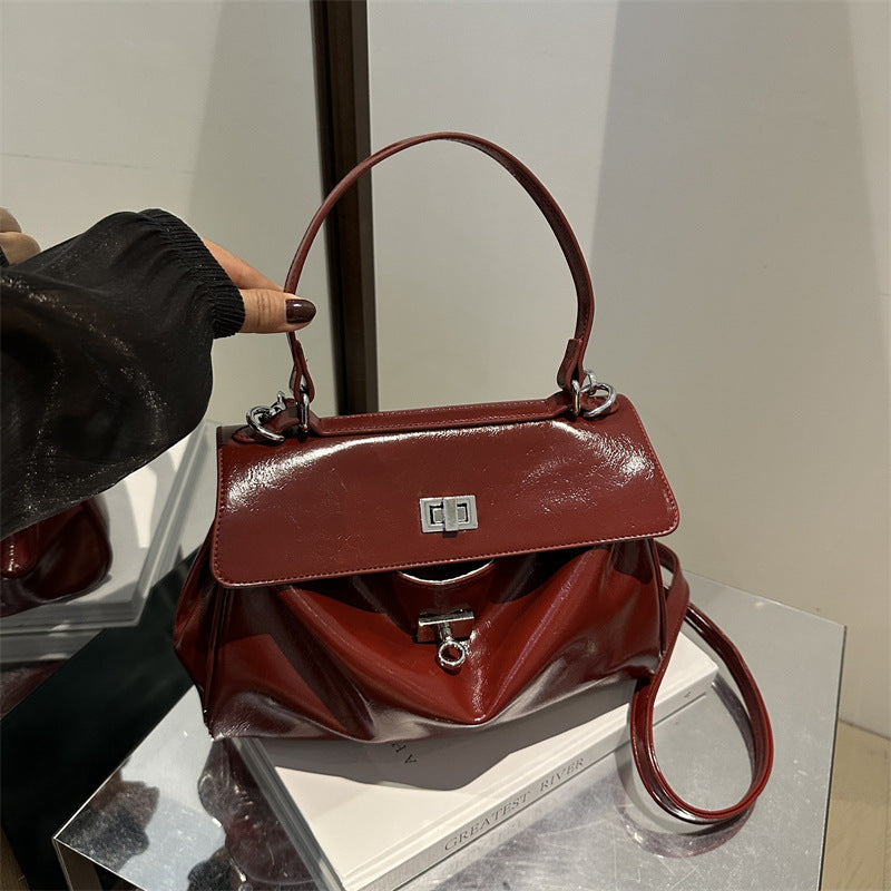 Women's Pleated Portable Autumn Simple Versatile Large Bags