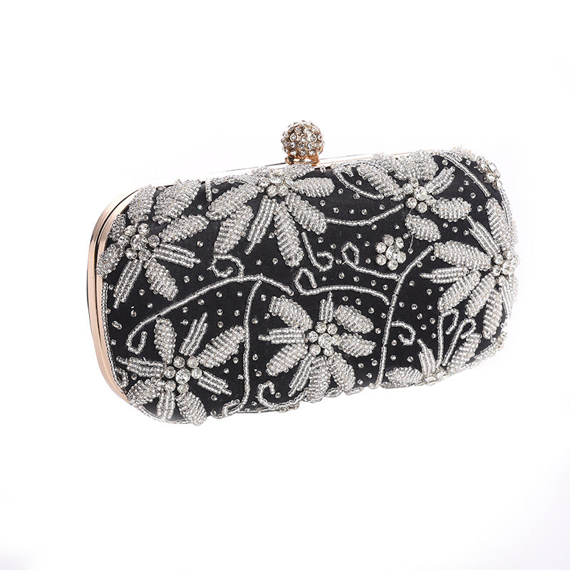 Women's Rhinestone Handmade Three-dimensional Embroidered Clutch Bridal Cheongsam Evening Bags