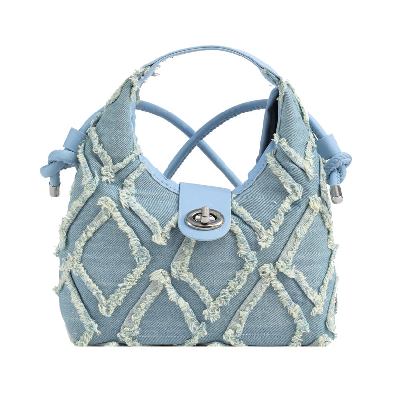 Women's Autumn Design Popular Fashion Rhombus Canvas Crossbody Bags