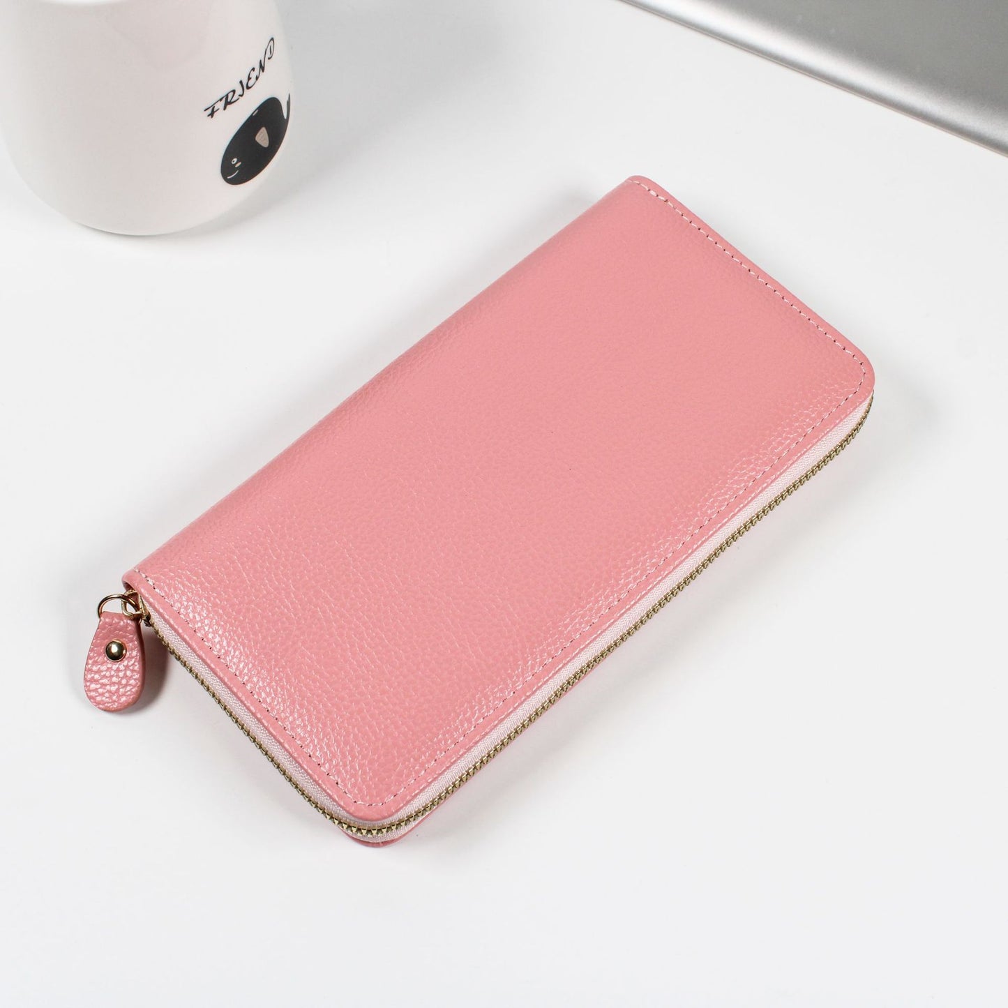 Women's Large Capacity Lychee Silking Solid Color Ladies Wallets