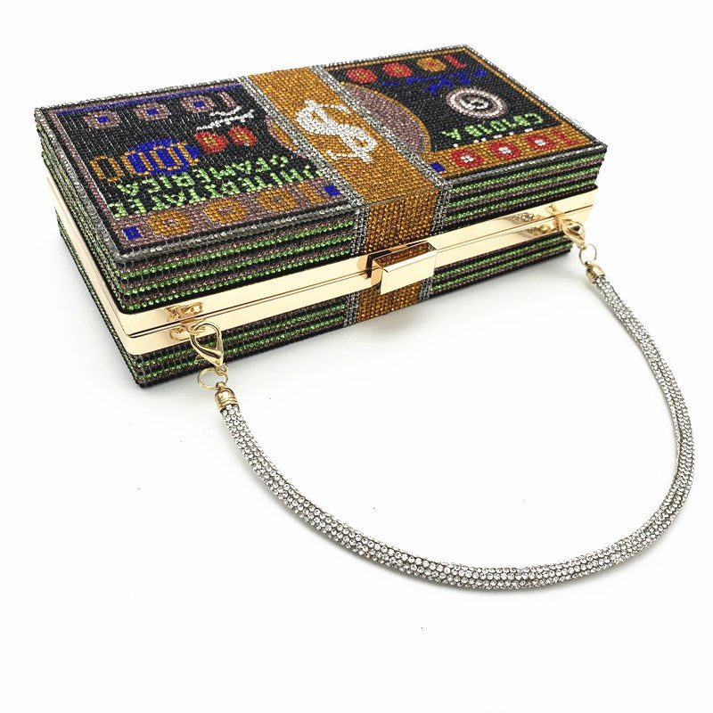 Women's Full Diamond Usd Dinner Fashion Dollar Evening Bags