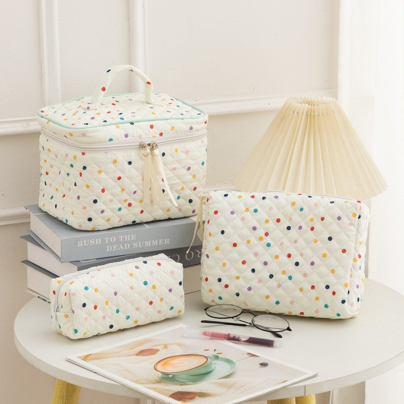 Portable Large Capacity Floral Storage Carrying Cosmetic Bags