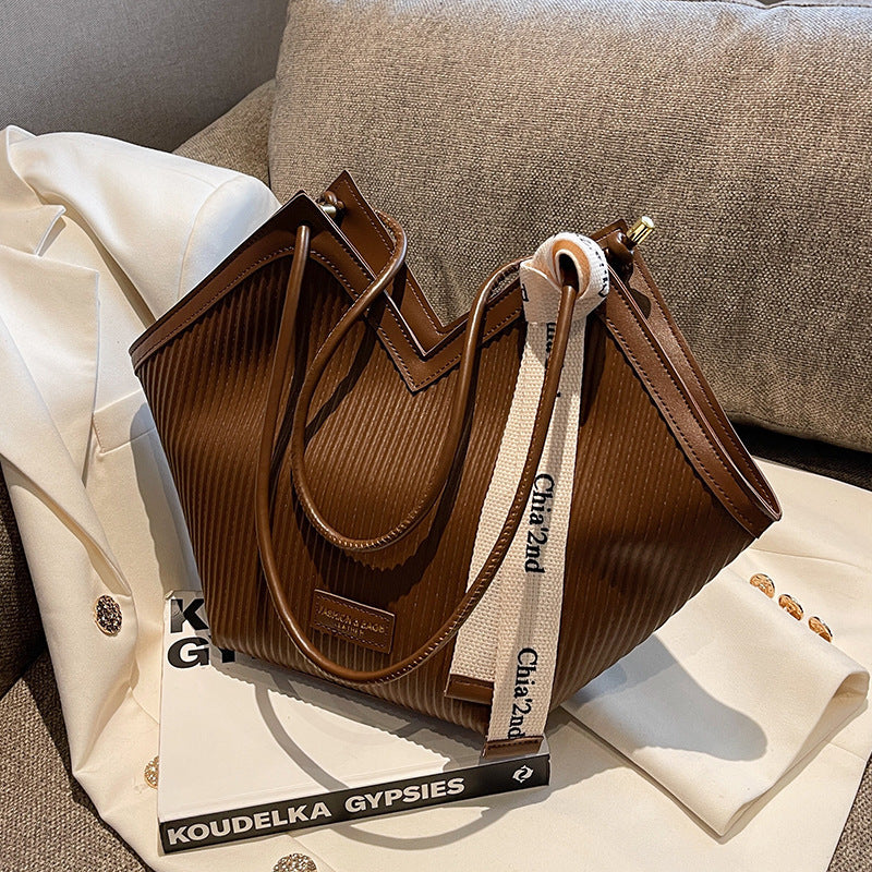 Women's Pattern French Korean Style Commuting Fashion Shoulder Bags