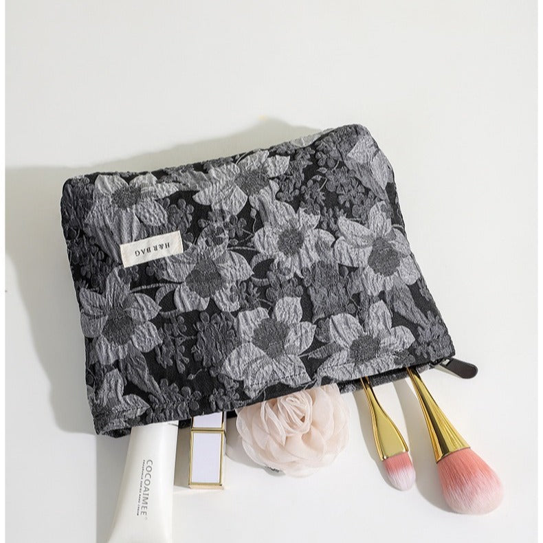 Jacquard Portable Good-looking Buggy Skin Care Cosmetic Bags