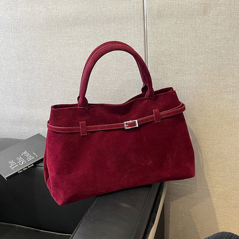 Popular Fashionable Retro Suede Surface Design Shoulder Bags