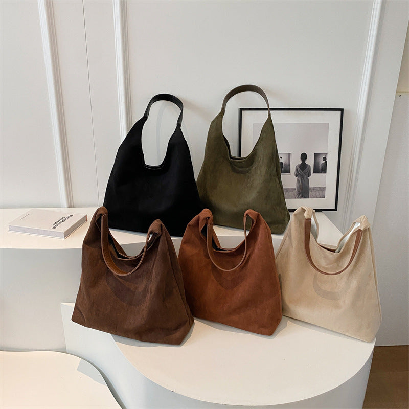 Retro Soft Suede Simple Versatile High Handbags