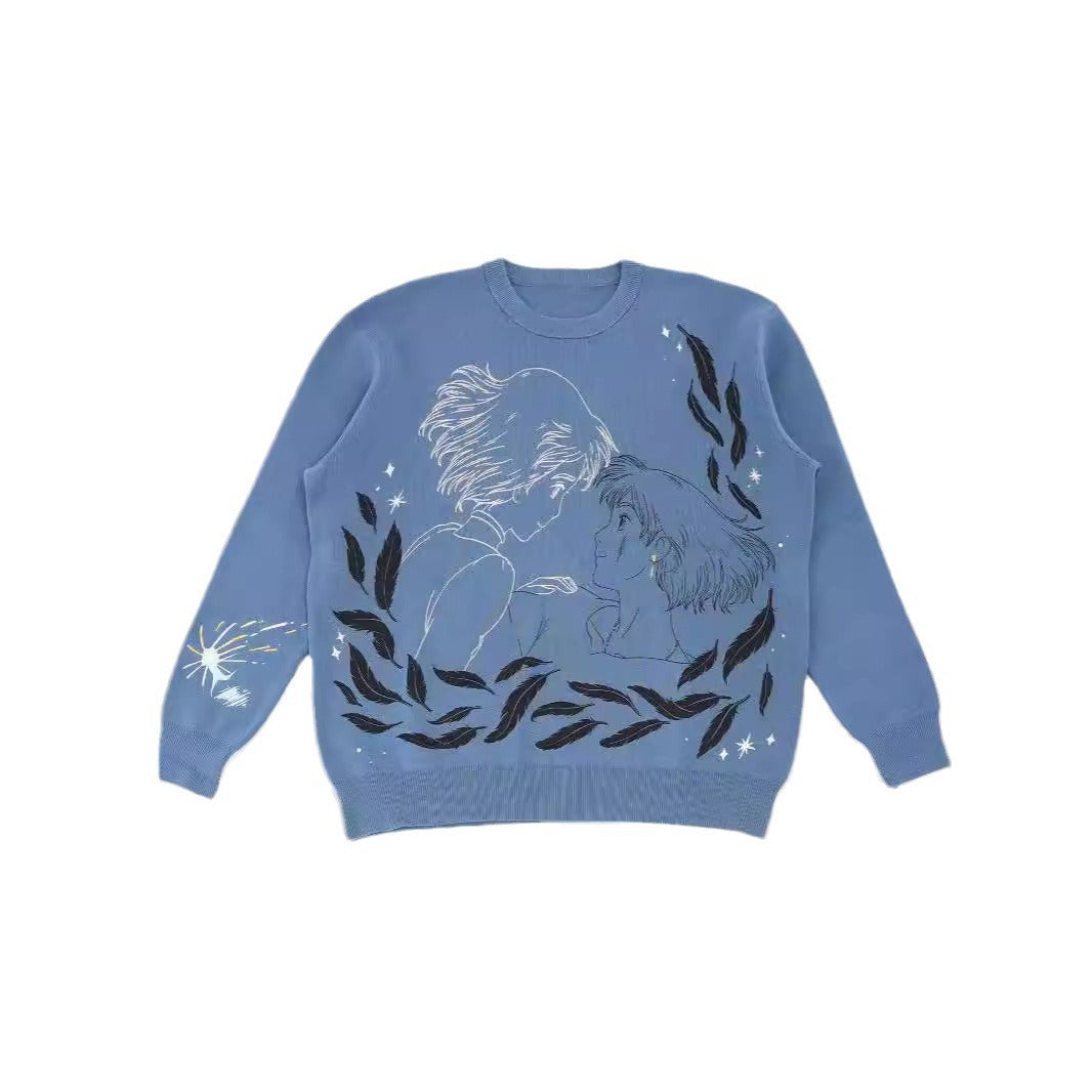 Women's & Men's & Loose Cool Anime Portrait Jacquard Sweaters