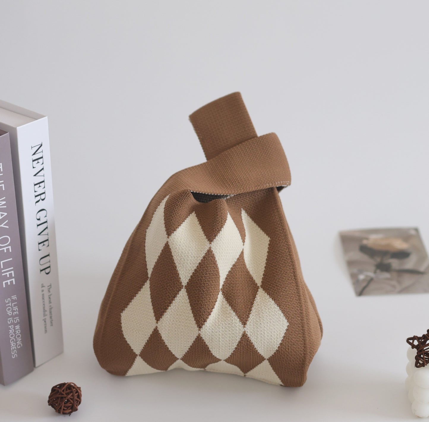 Women's Stylish Knitted Woven Vest Simple Handbags