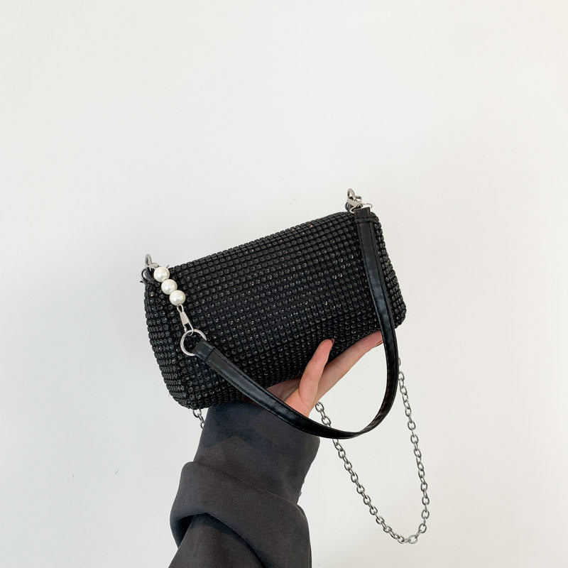Women's Korean Fashion Trendy Light Diamond Niche Shoulder Bags