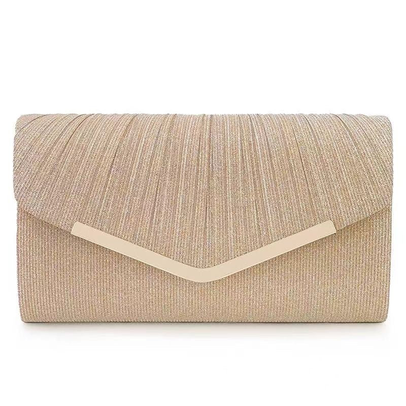 Women's Pleated Envelope Elegant Dress Dinner Clutch Evening Bags