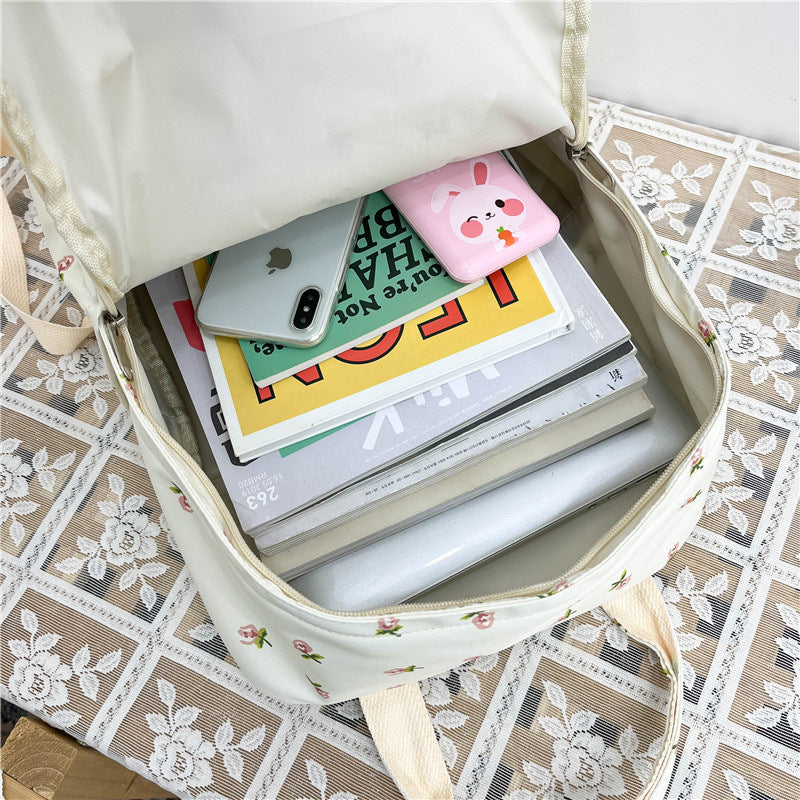 Female Style Fresh Literature Art Flower Backpacks