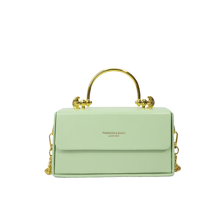 Women's Summer Texture Chain Fashion Box Personality Shoulder Bags