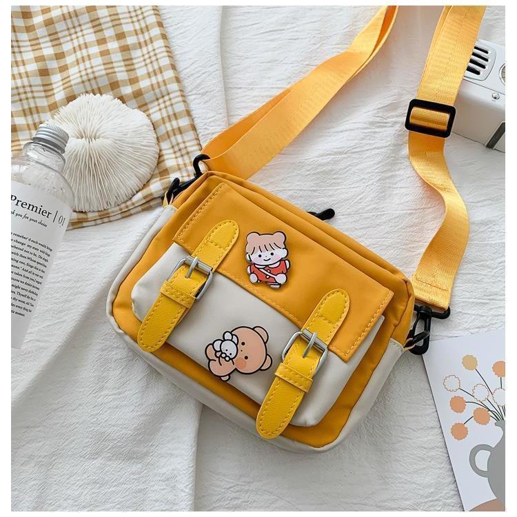 Elegant Wind Canvas Female Cute Fresh Crossbody Bags