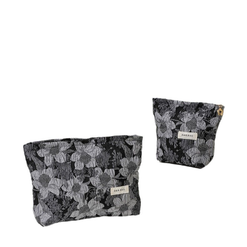 Jacquard Portable Good-looking Buggy Skin Care Cosmetic Bags