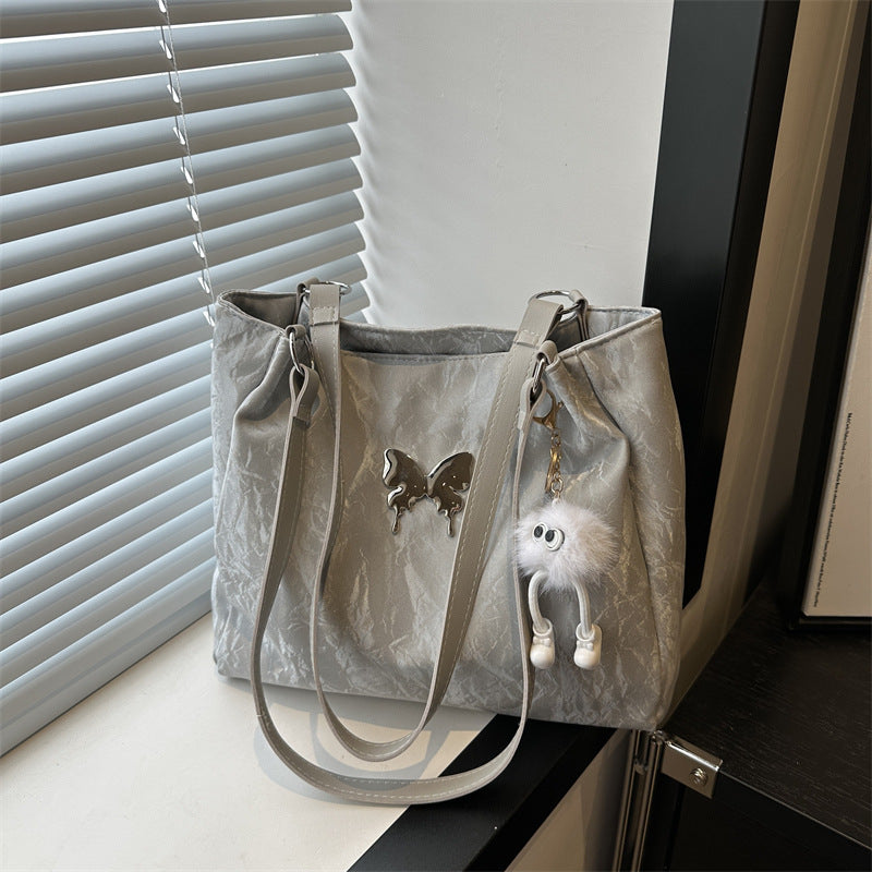 Women's Capacity Fashion Korean Gentle Texture Bow Shoulder Bags
