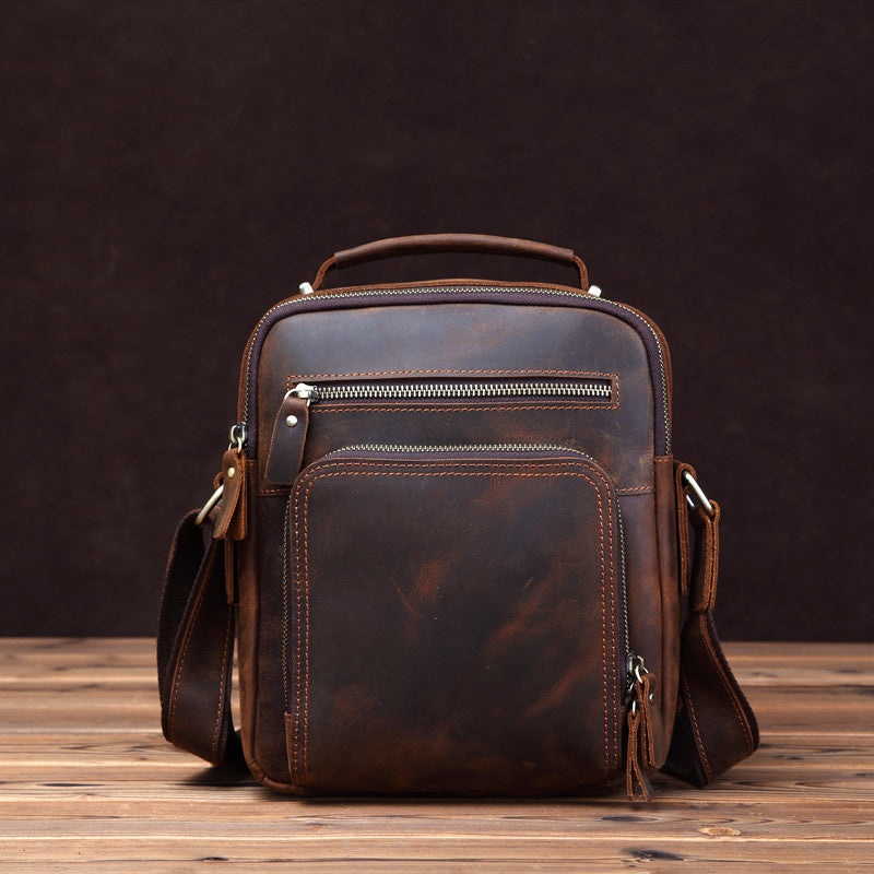 Men's First Layer Cowhide Crazy Horse Leather Bags