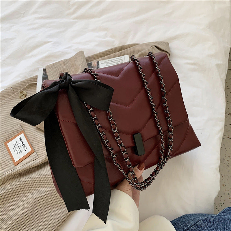 Women's Fashionable Large Capacity Diamond Lattice Soft Crossbody Bags